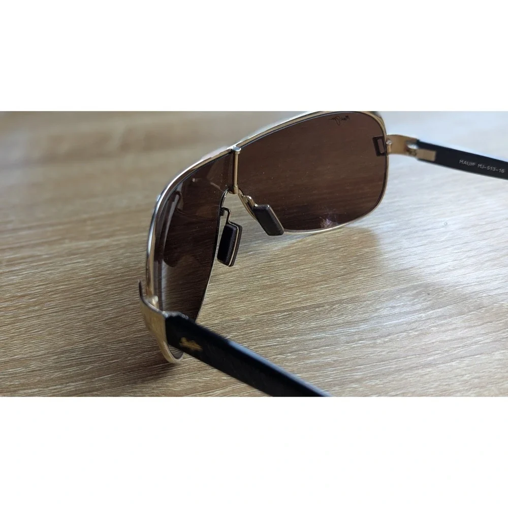 Maui Jim Maka MJ 513 16 Gold Wrap Frame & HCL Bronze Polarized Sunglasses